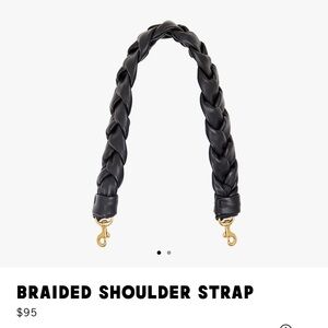 Clare V. Black Braided Leather Strap EUC